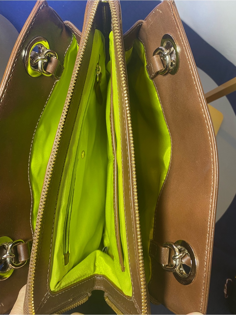 Kate Spade Brown & Green Shoulder Bag - Picture 3 of 15